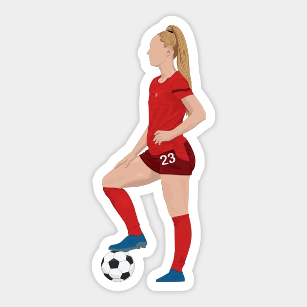 Soccer girl Sticker by RockyDesigns